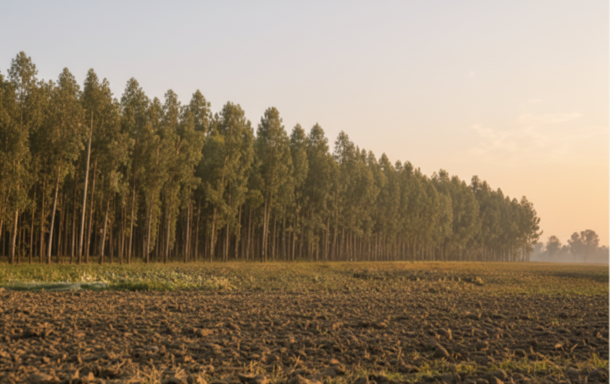 Eucalyptus grove panoramic warm